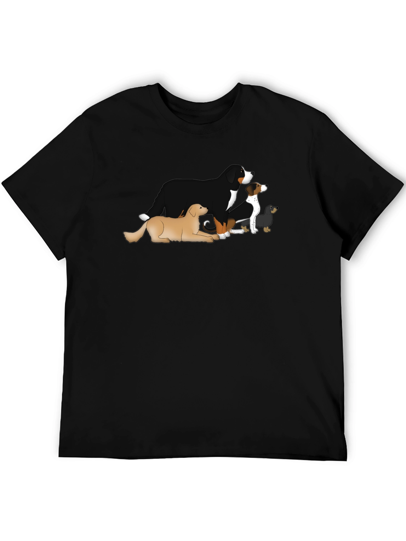 Dog Breed T-Shirt - Black Cotton Blend