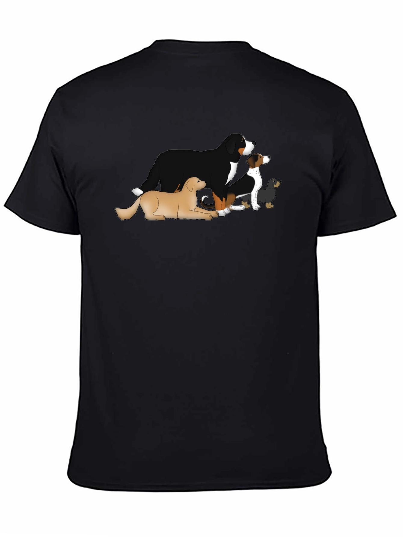 Dog Breed T-Shirt - Black Cotton Blend
