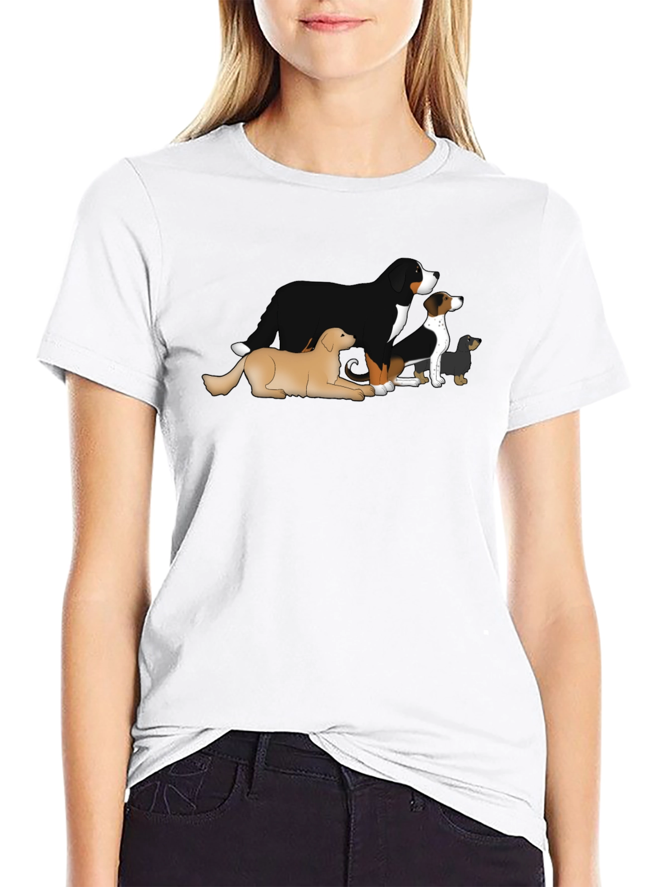 Dog Breed T-Shirt - Black Cotton Blend