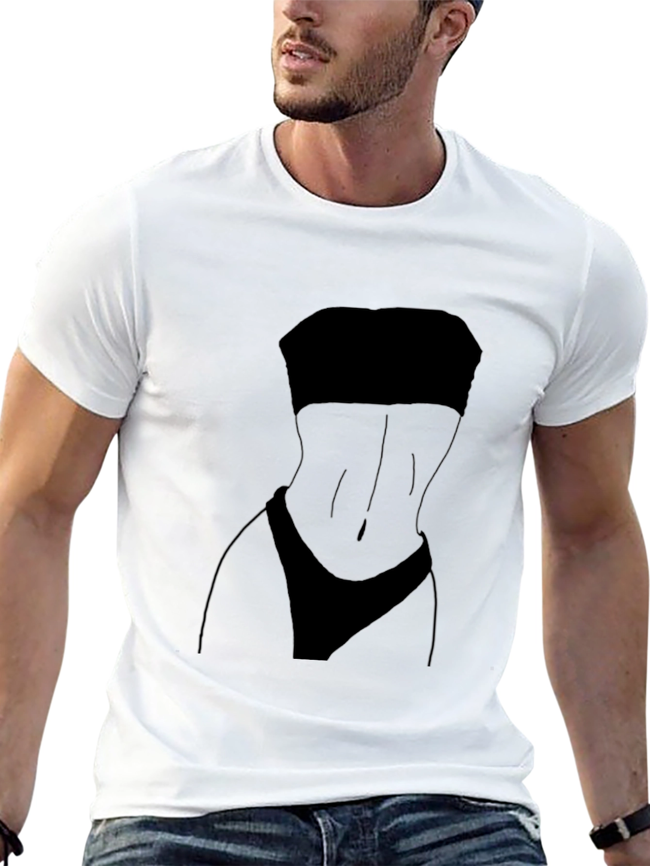 Silhouette Graphic Black Tee