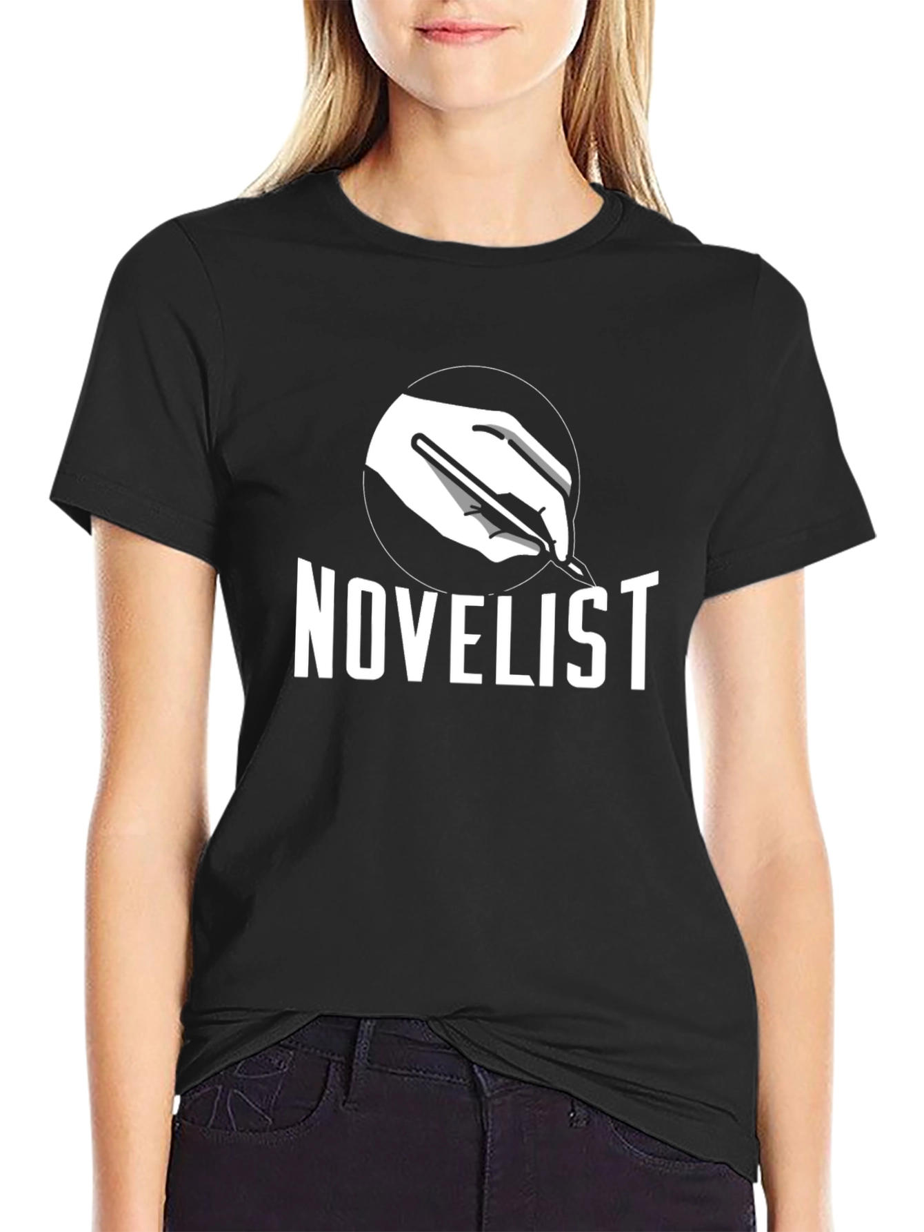 Novelists Writing T-Shirt - Black