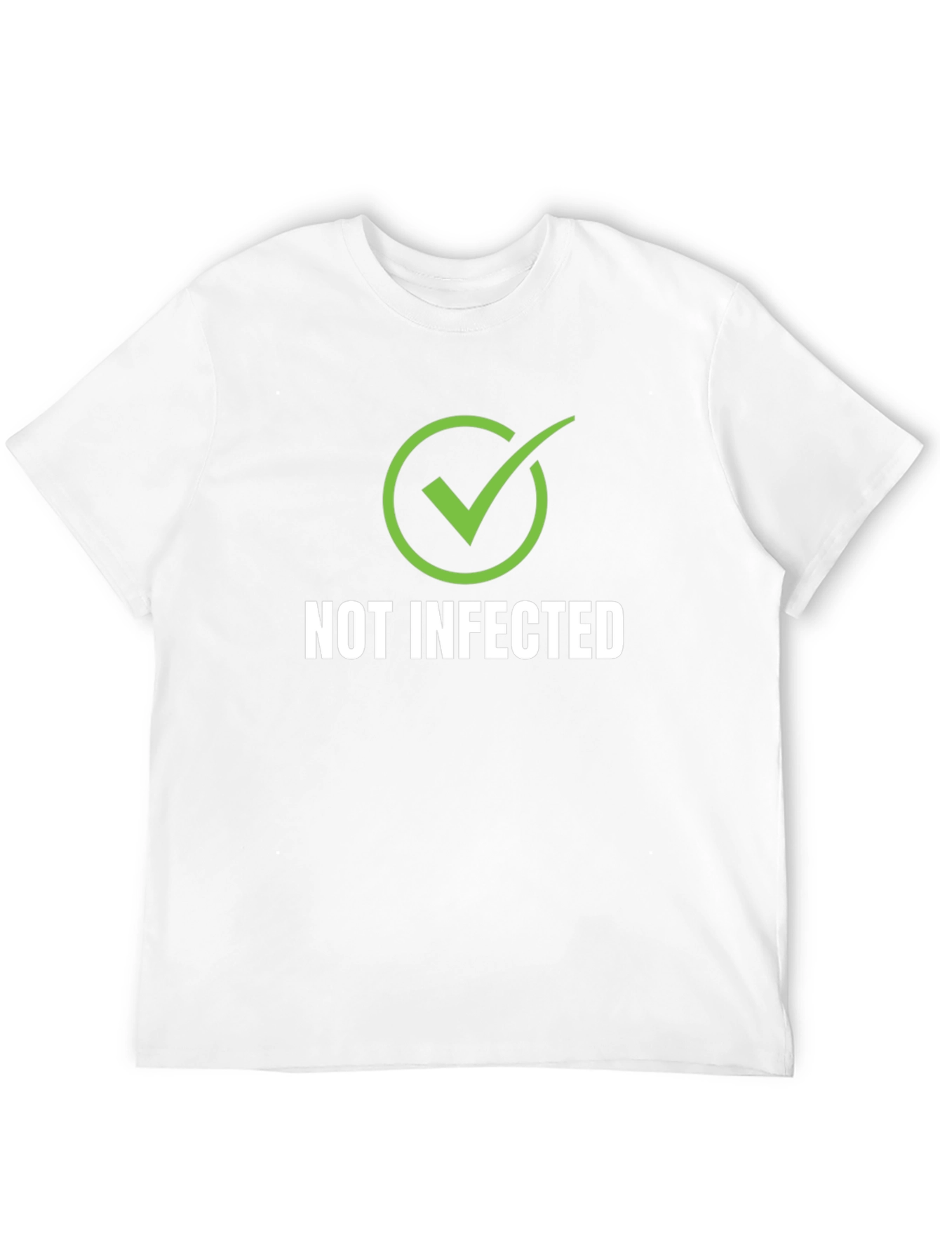 Not Infected Graphic T-Shirt - Black Crew Neck