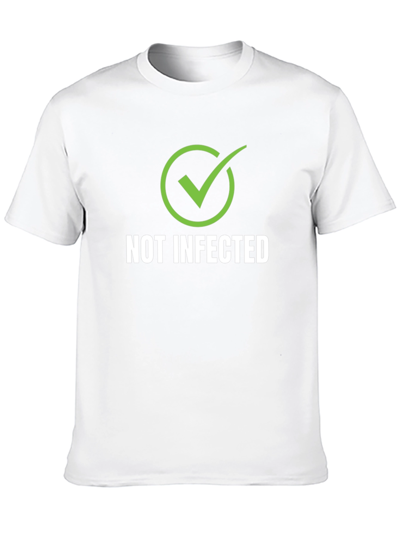 Not Infected Graphic T-Shirt - Black Crew Neck