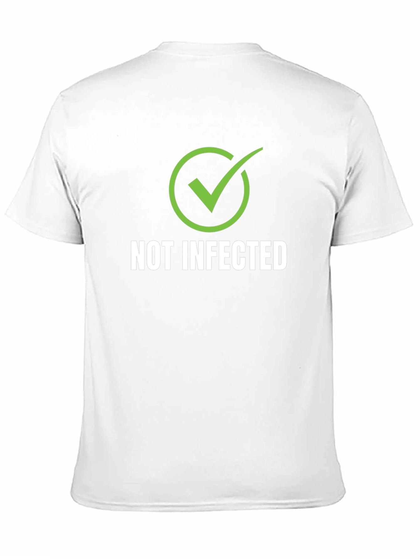 Not Infected Graphic T-Shirt - Black Crew Neck