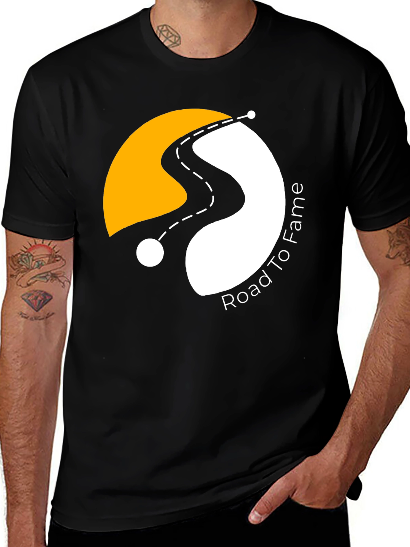 Road To Fame Black T-Shirt