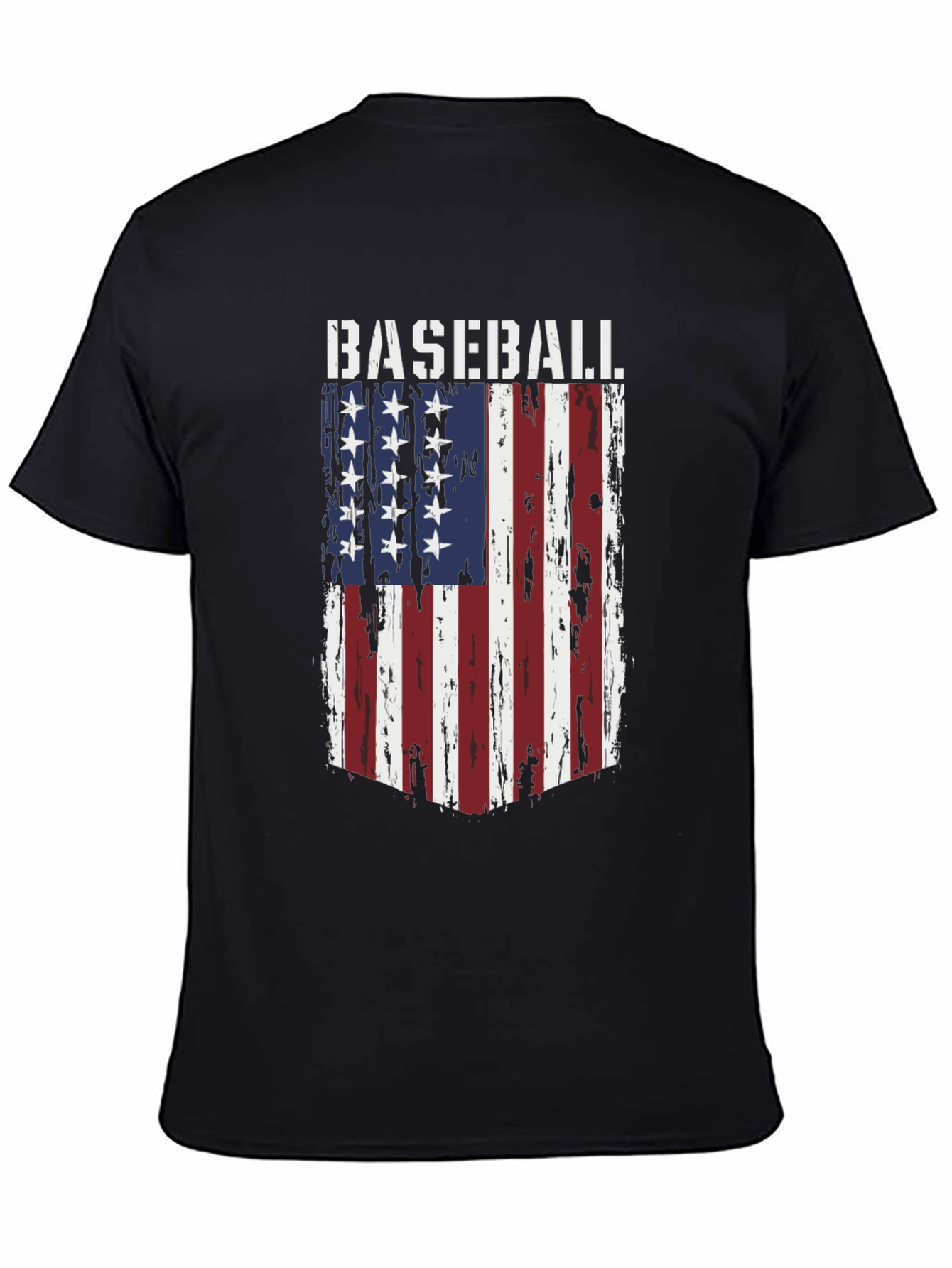 Baseball Flag T-Shirt - Patriotic Tee