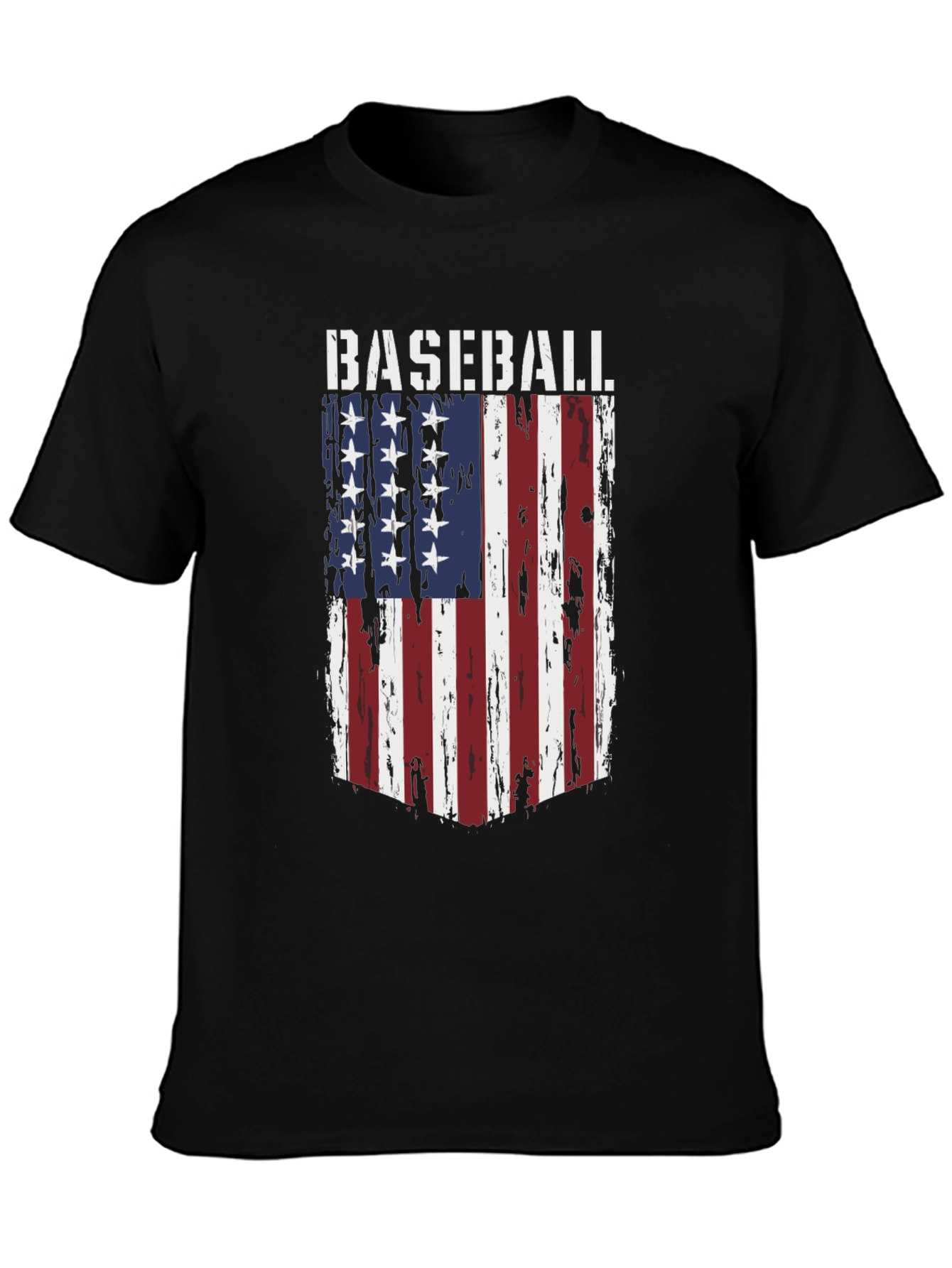 Baseball Flag T-Shirt - Patriotic Tee