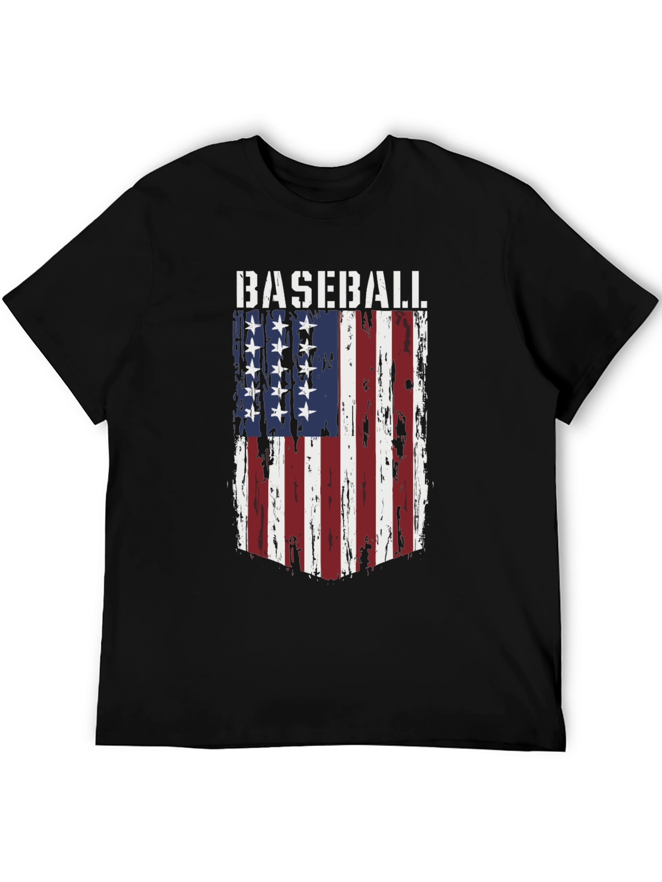 Baseball Flag T-Shirt - Patriotic Tee