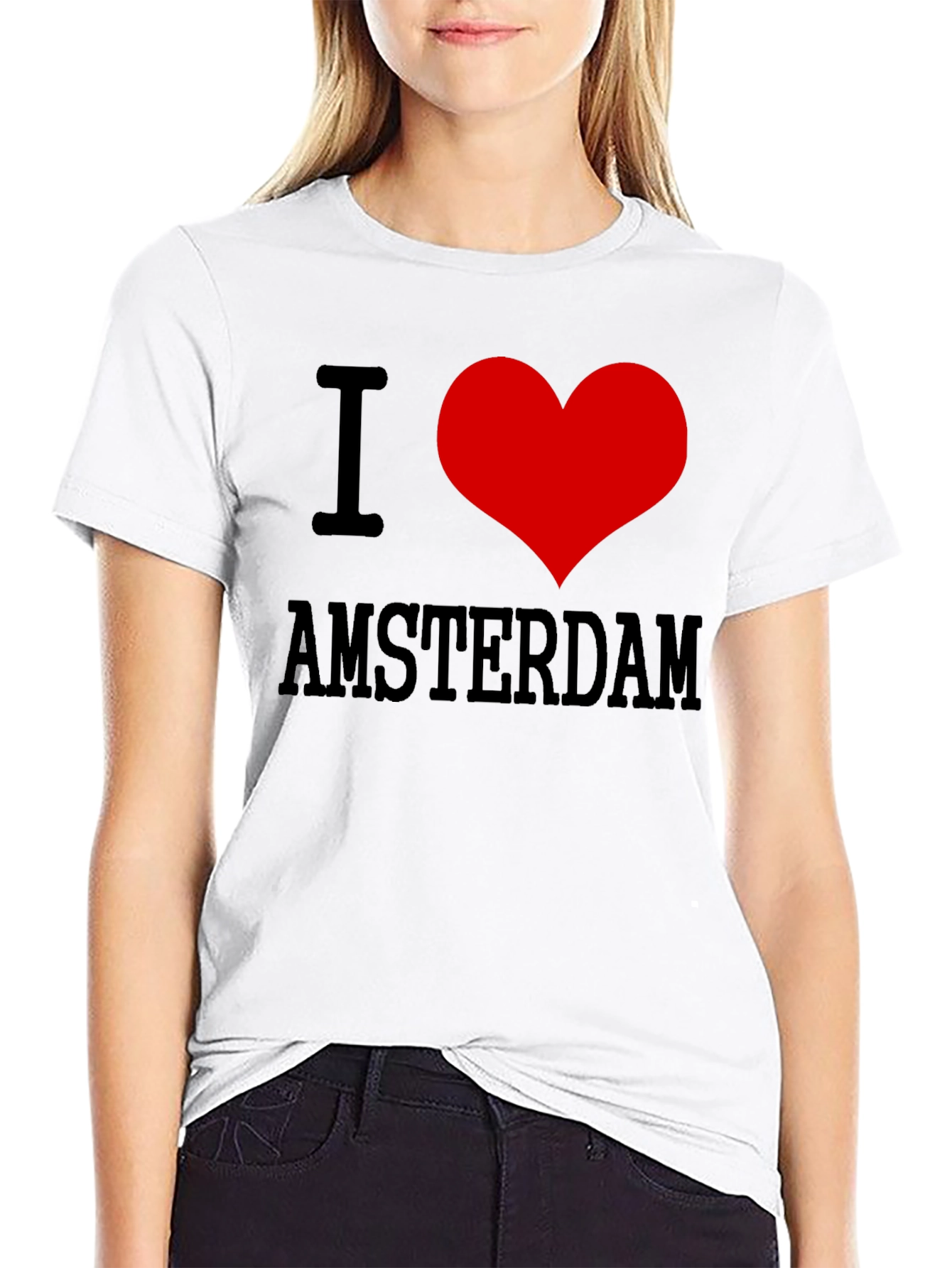 I Heart Amsterdam Black T-Shirt