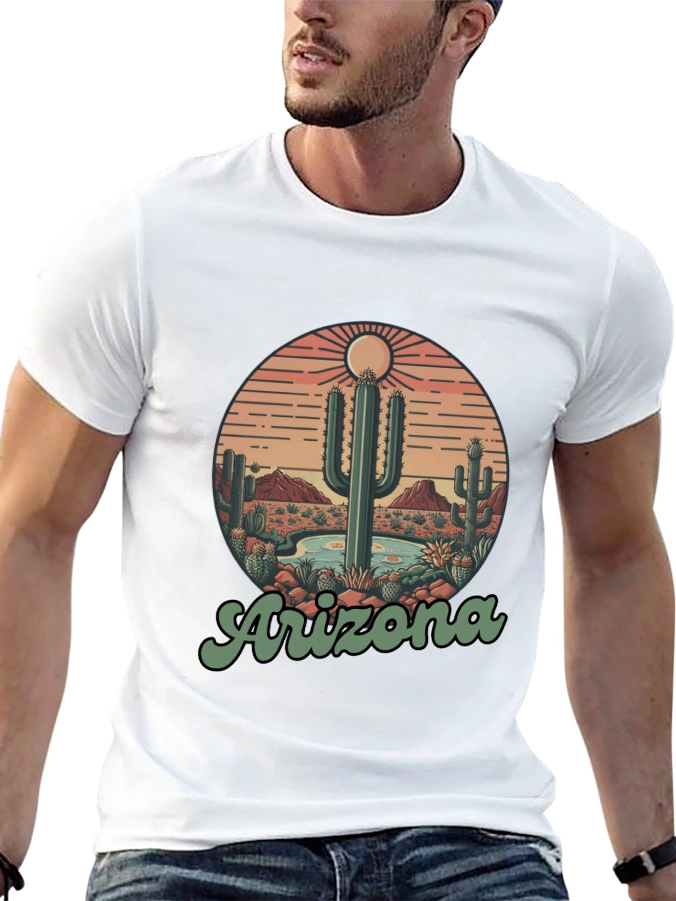 Arizona Desert Cactus Graphic T-Shirt