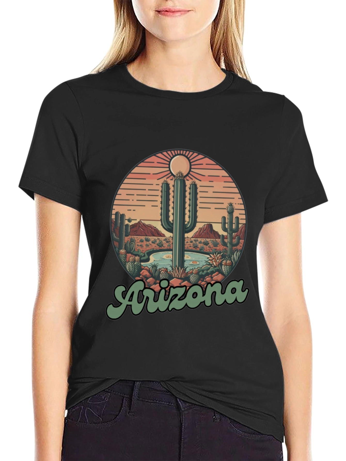 Arizona Desert Cactus Graphic T-Shirt