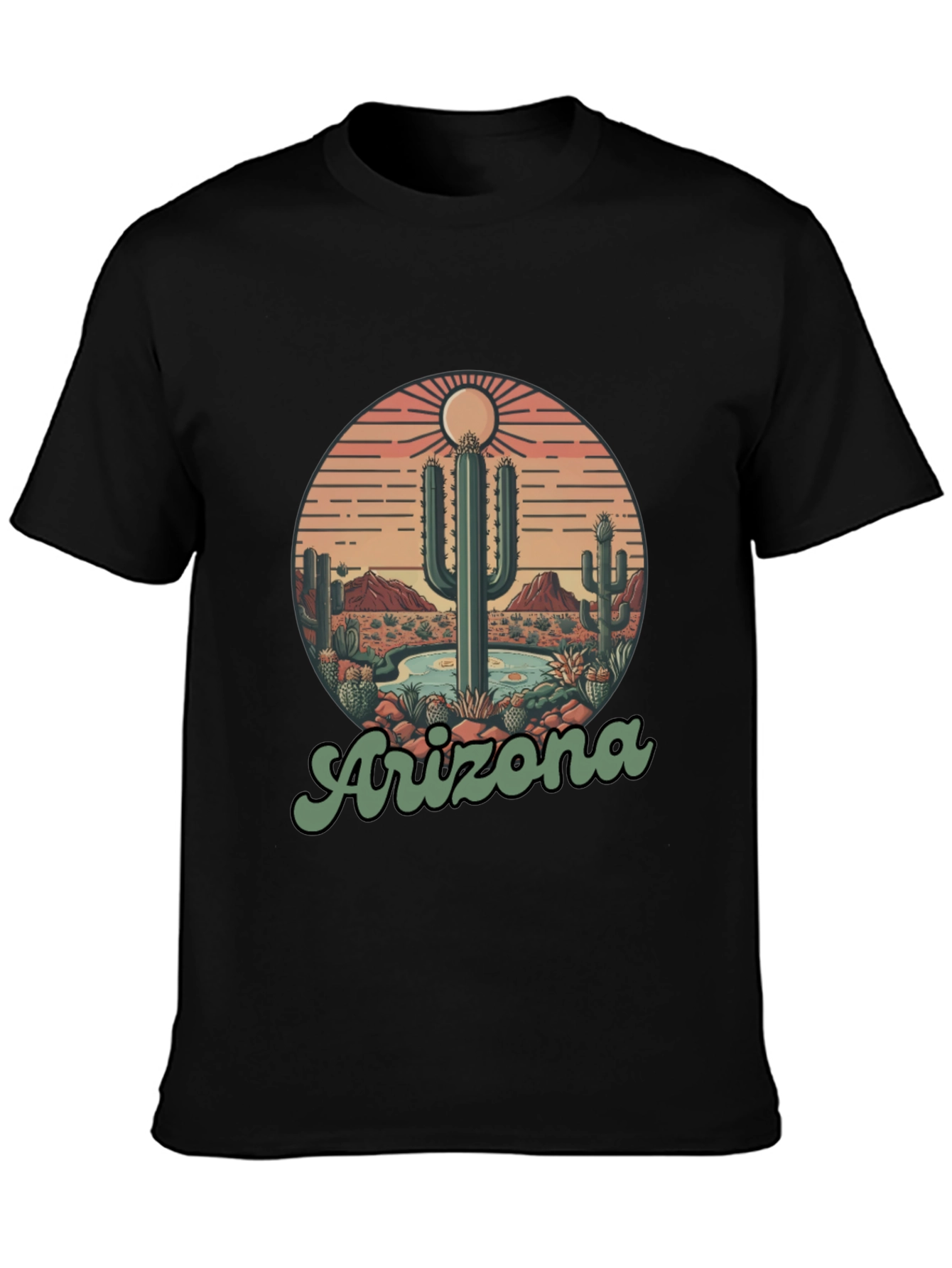 Arizona Desert Cactus Graphic T-Shirt