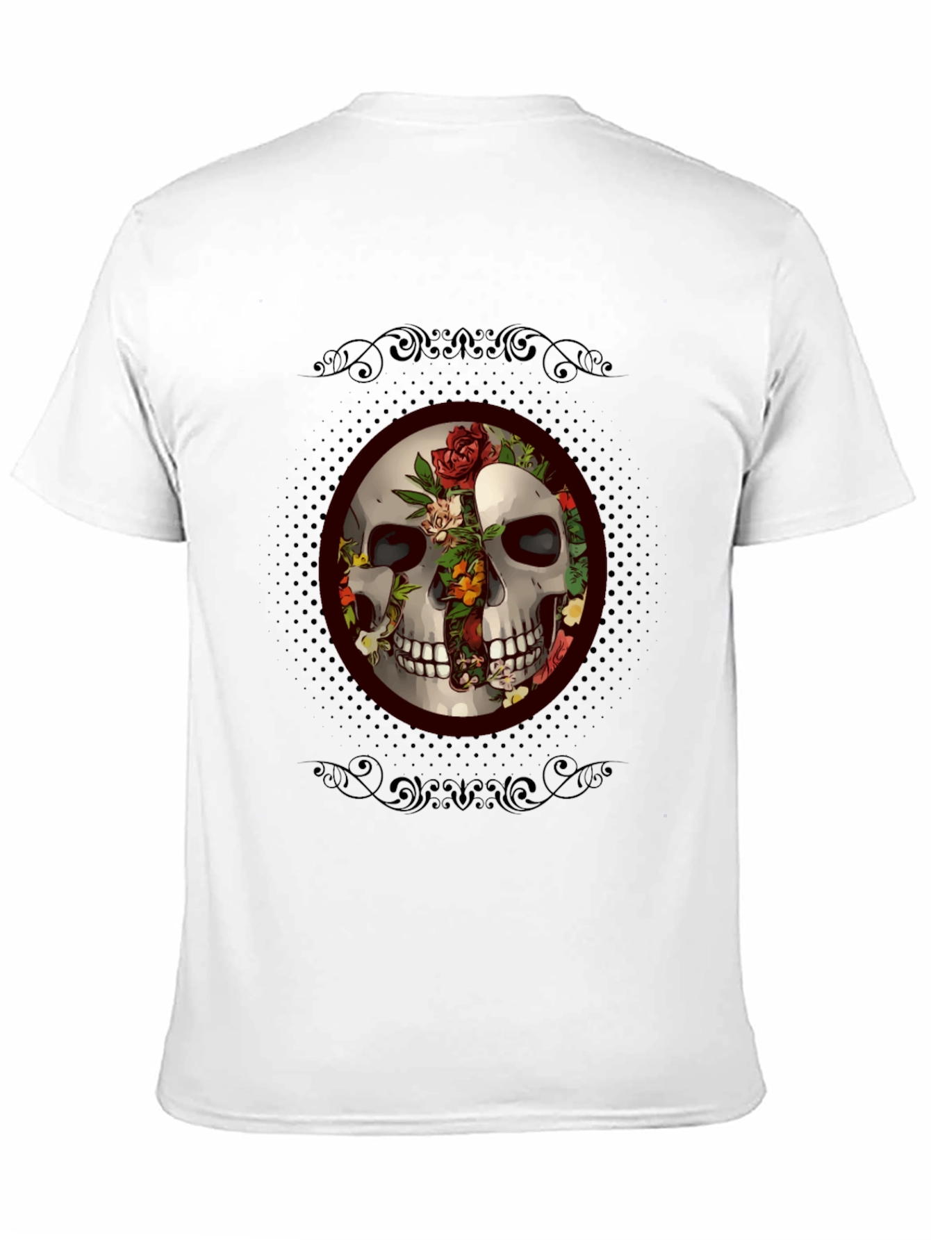 Skull & Roses Graphic Tee - Edgy Style