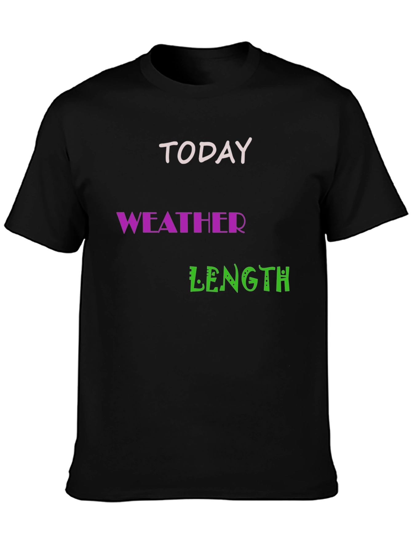 Funny Today Weather Length T-Shirt