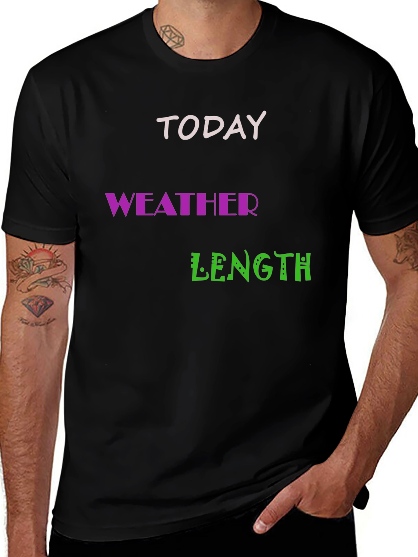 Funny Today Weather Length T-Shirt