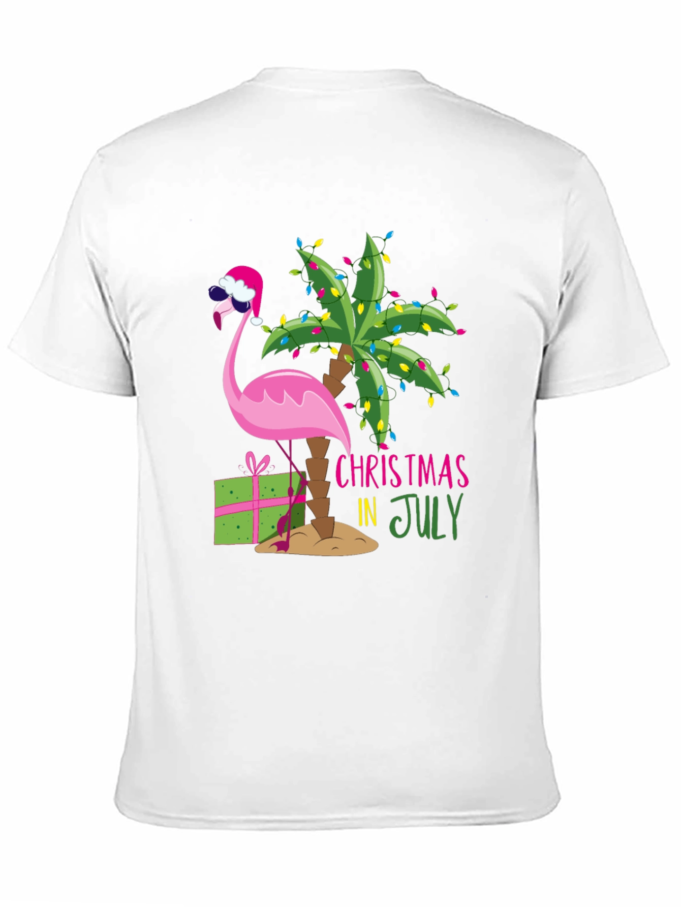 Christmas in July Flamingo T-Shirt