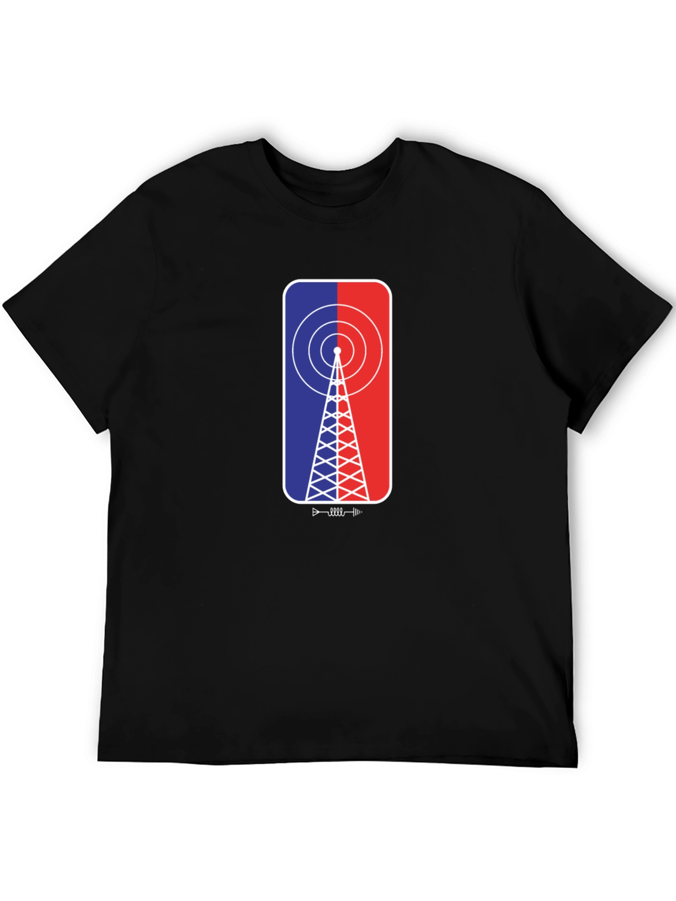 Retro Antenna T-Shirt - Black