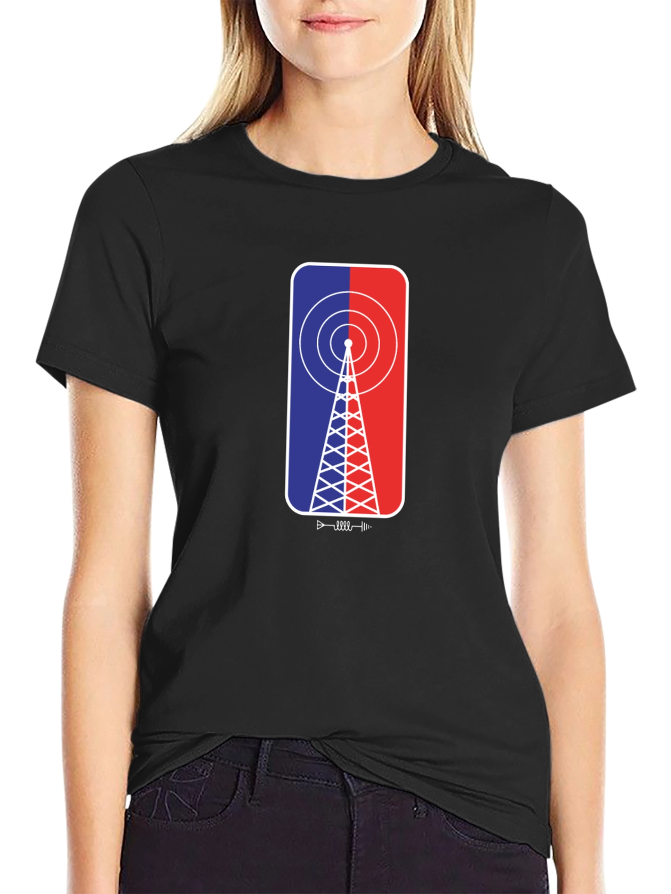 Retro Antenna T-Shirt - Black