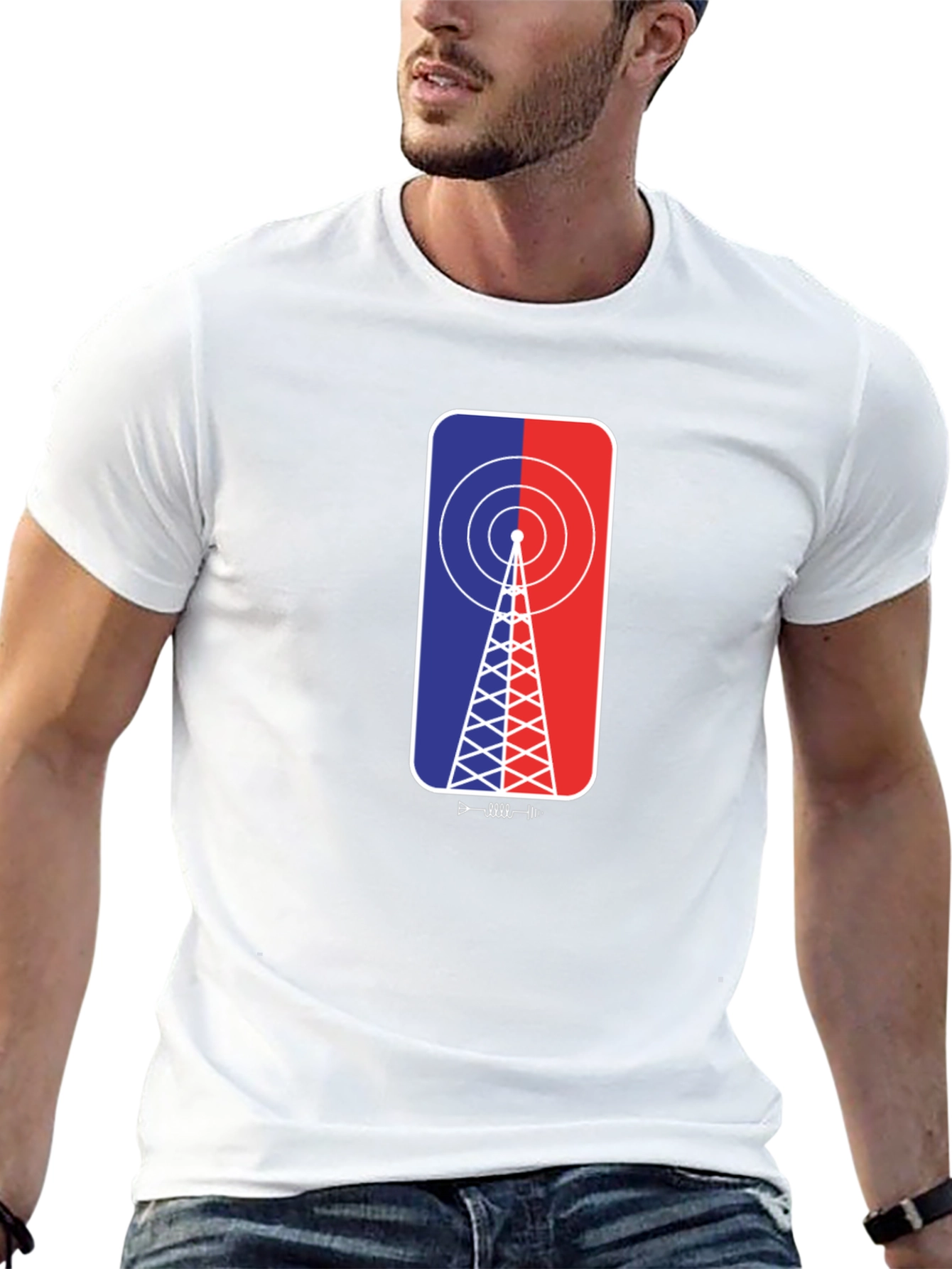Retro Antenna T-Shirt - Black