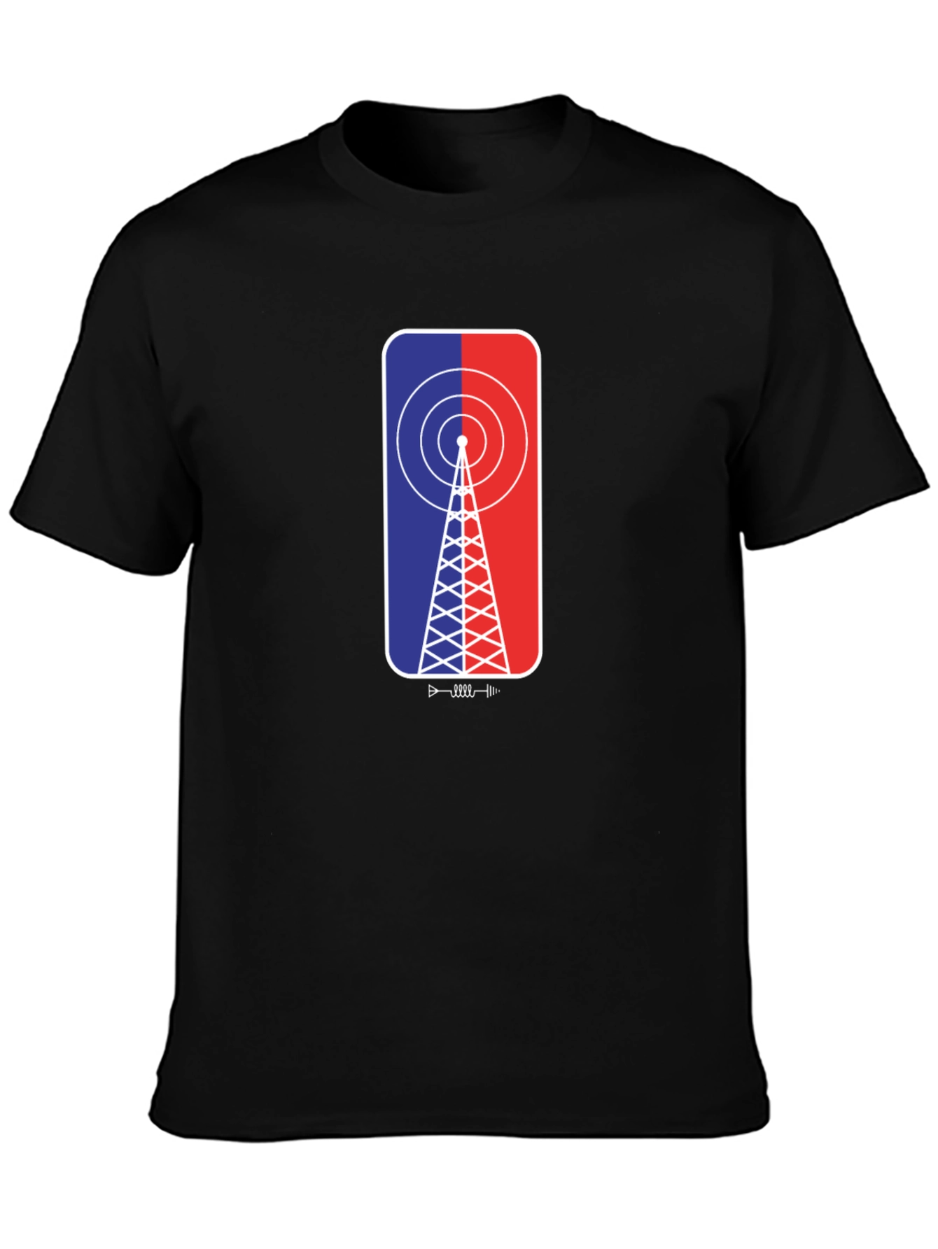 Retro Antenna T-Shirt - Black