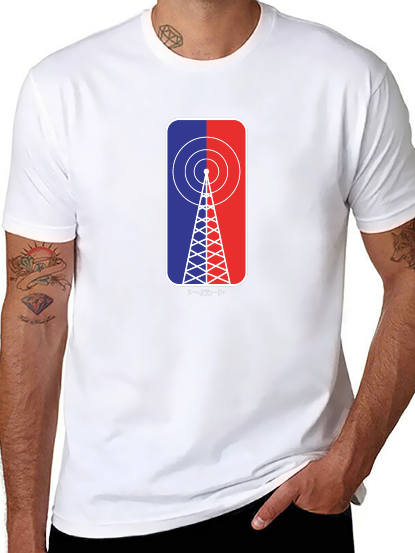Retro Antenna T-Shirt - Black