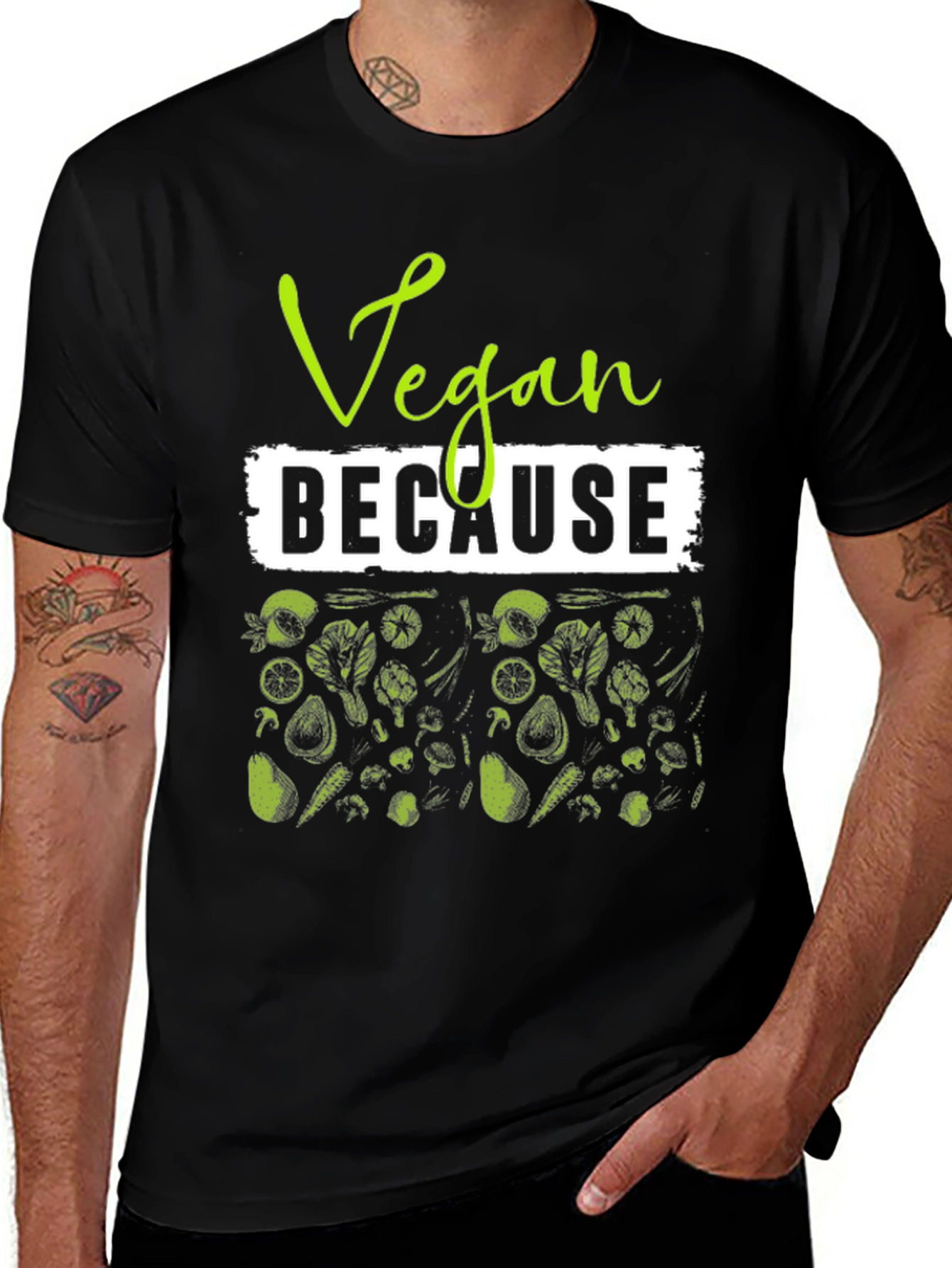 Vegan Because Plant Based T-Shirt
