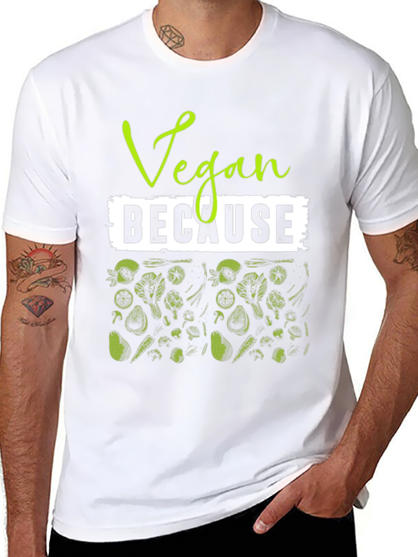 Vegan Because Plant Based T-Shirt