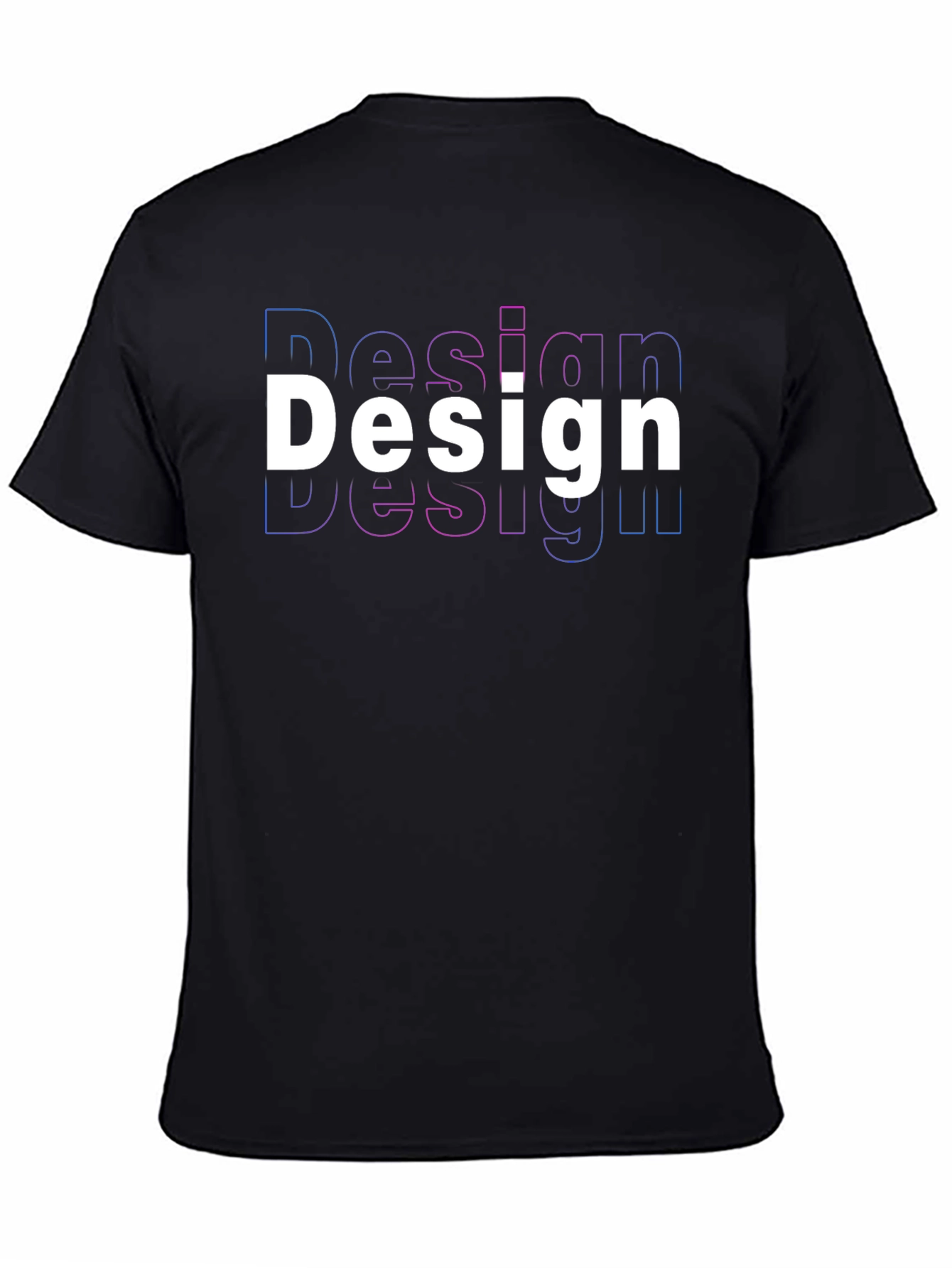 Stylish Black T-Shirt with Design Graphic