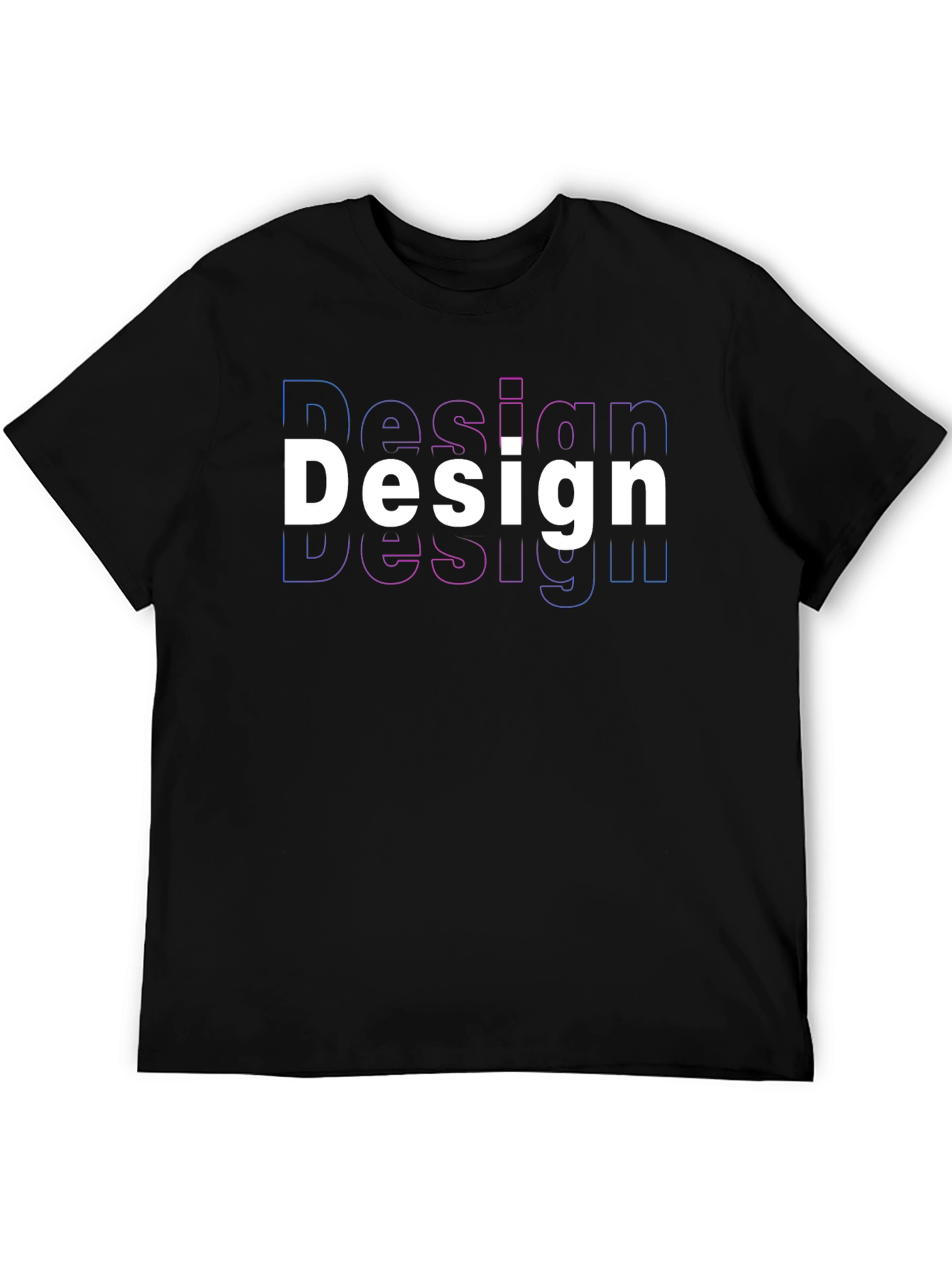 Stylish Black T-Shirt with Design Graphic