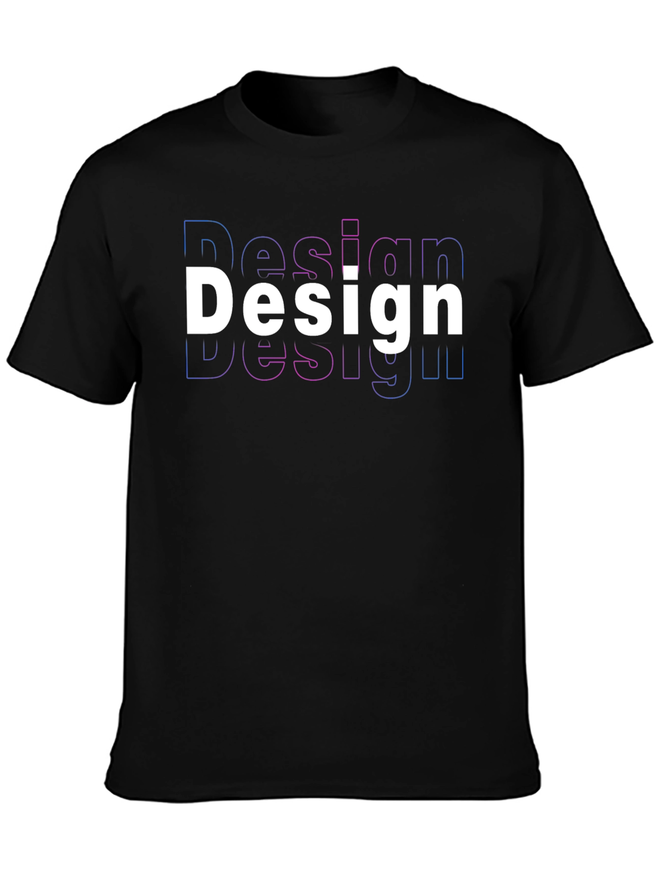 Stylish Black T-Shirt with Design Graphic