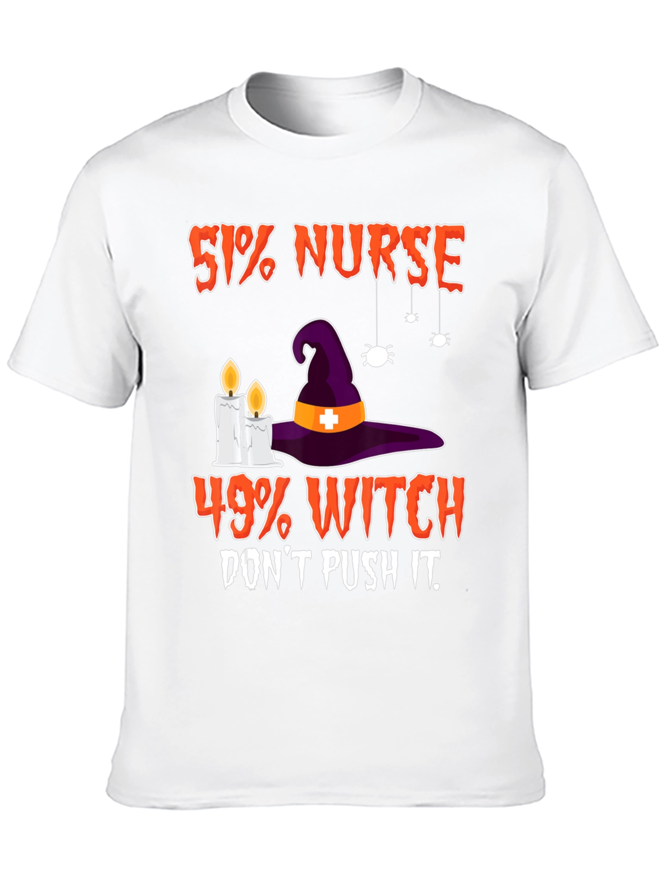 51% Nurse 49% Witch Funny Halloween T-Shirt