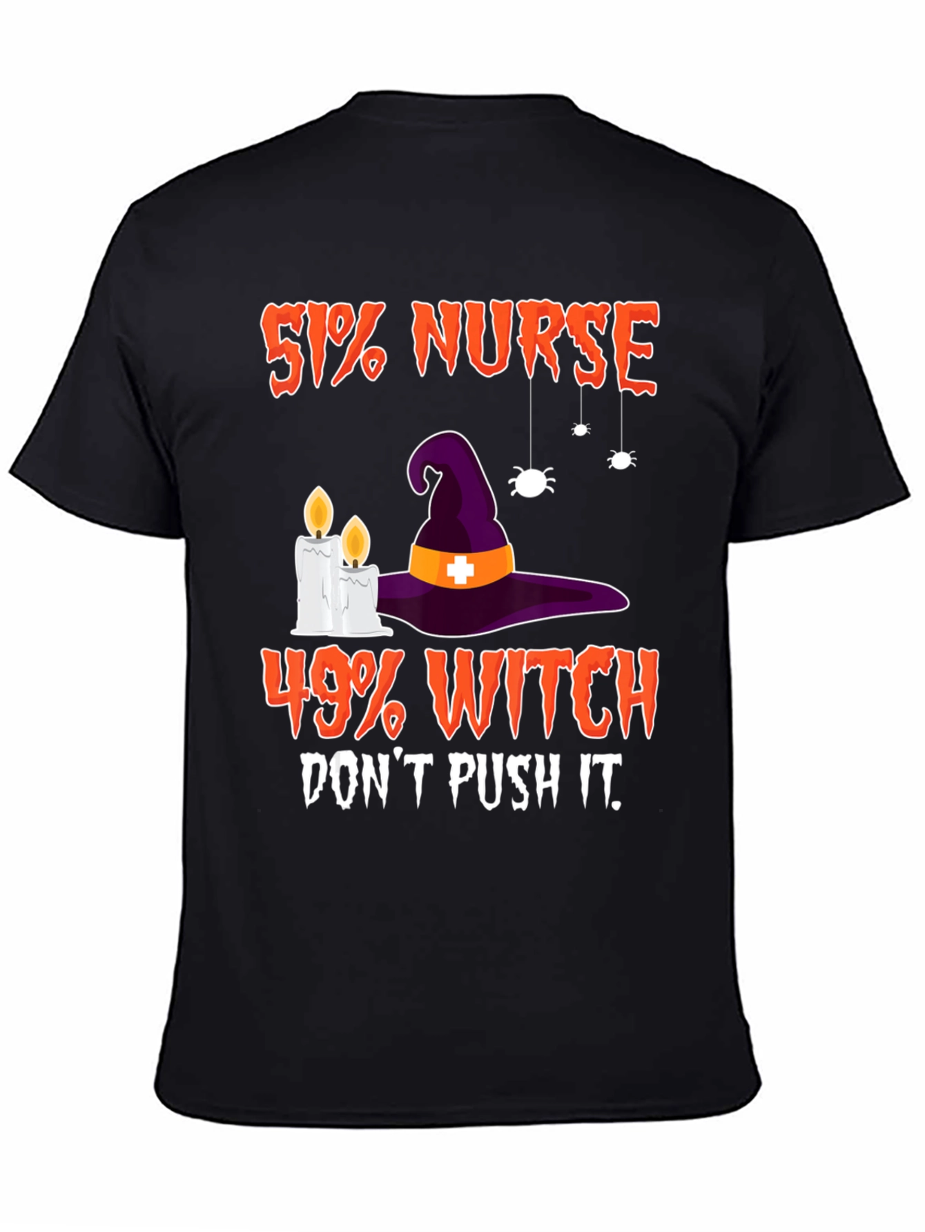 51% Nurse 49% Witch Funny Halloween T-Shirt