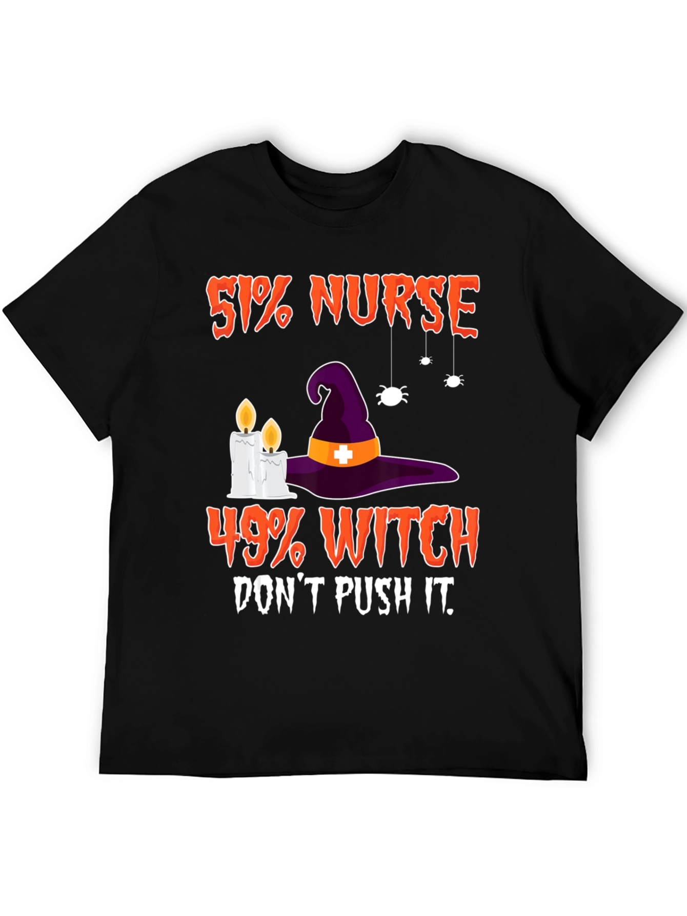 51% Nurse 49% Witch Funny Halloween T-Shirt