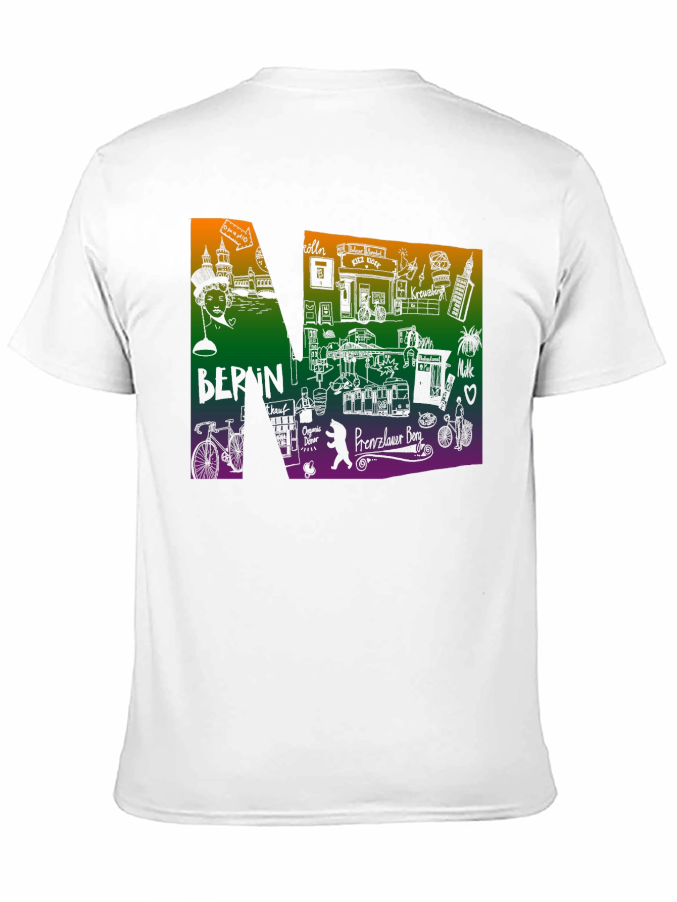 Berlin Doodle Print T-Shirt - Cityscape Tee