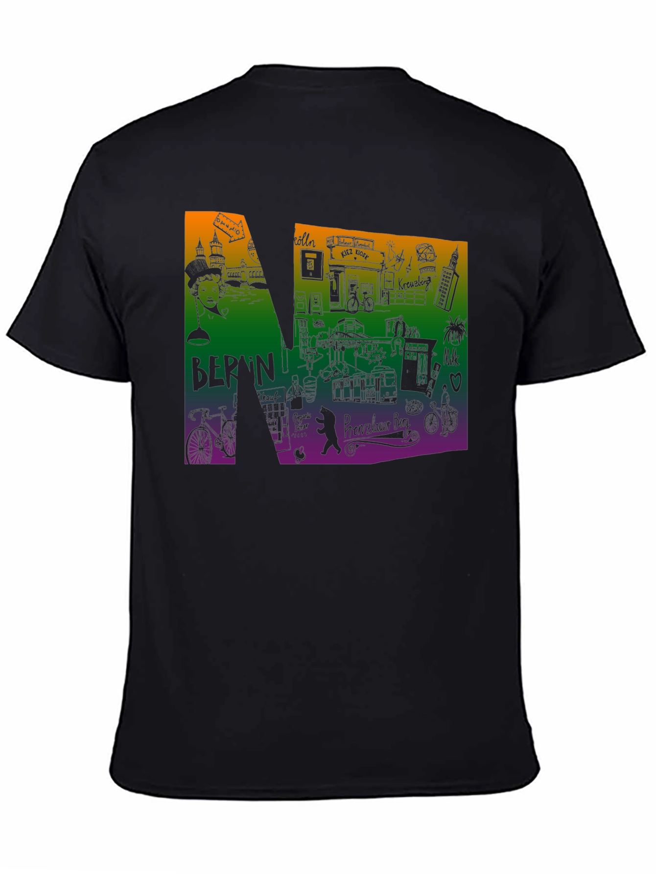 Berlin Doodle Print T-Shirt - Cityscape Tee