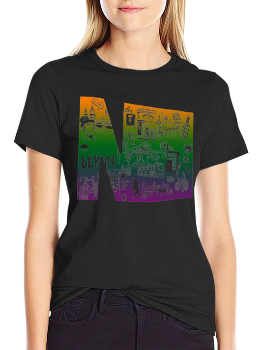 Berlin Doodle Print T-Shirt - Cityscape Tee