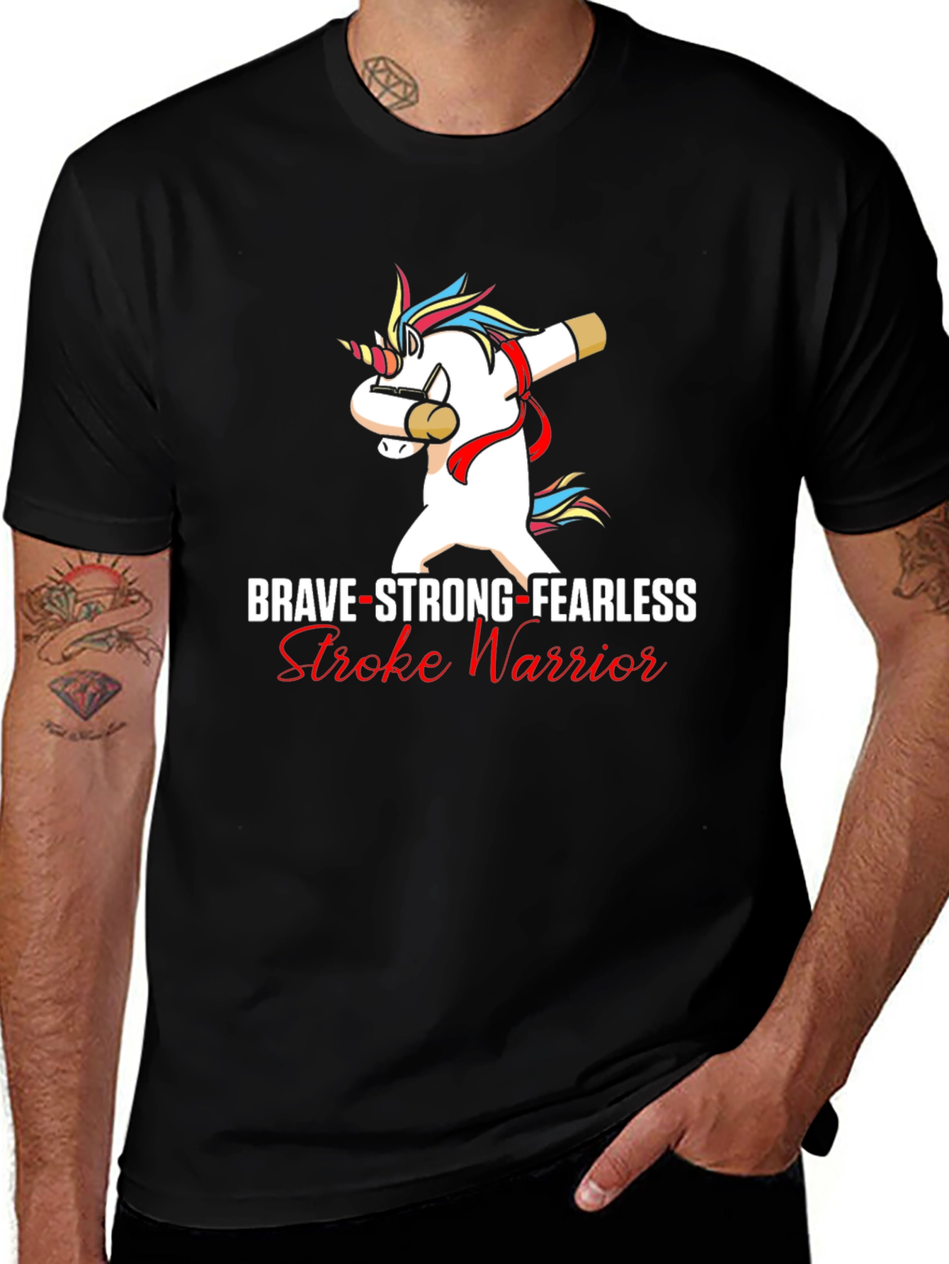 Brave Stroke Warrior Unicorn T-Shirt