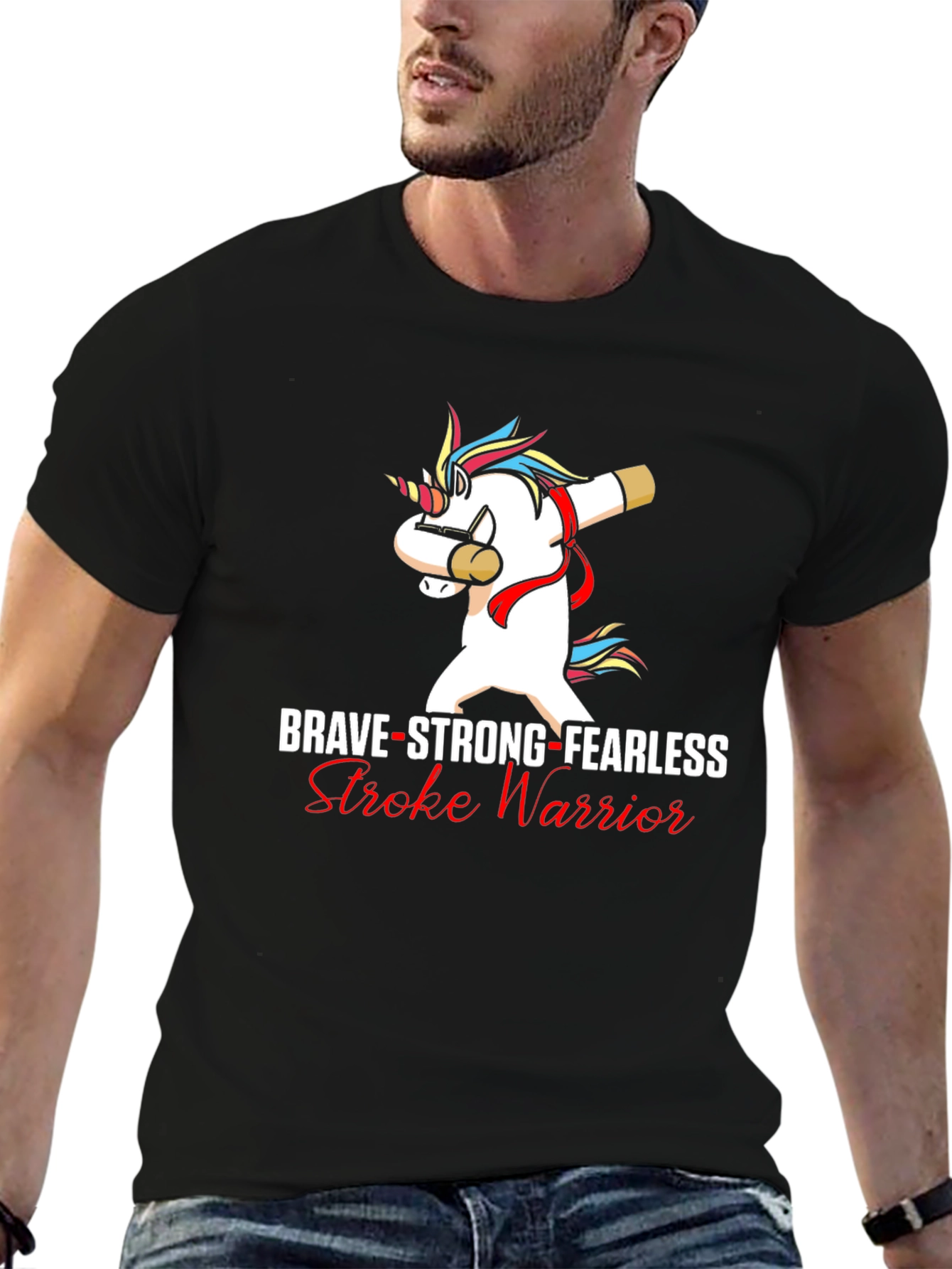 Brave Stroke Warrior Unicorn T-Shirt