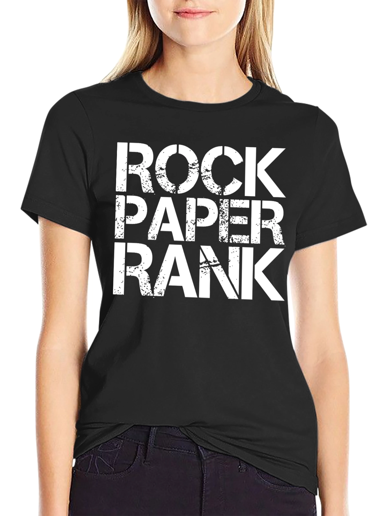 Rock Paper Rank Black T-Shirt