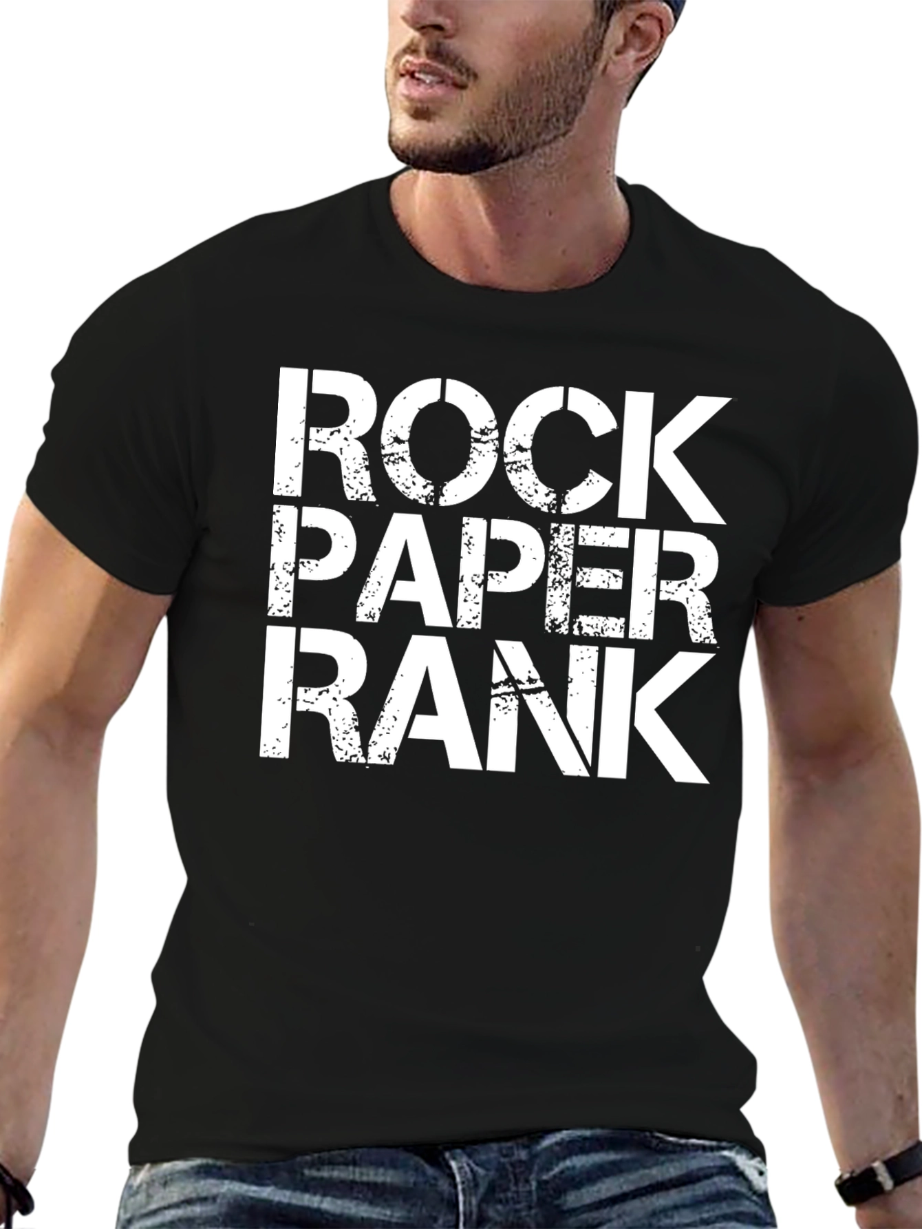 Rock Paper Rank Black T-Shirt
