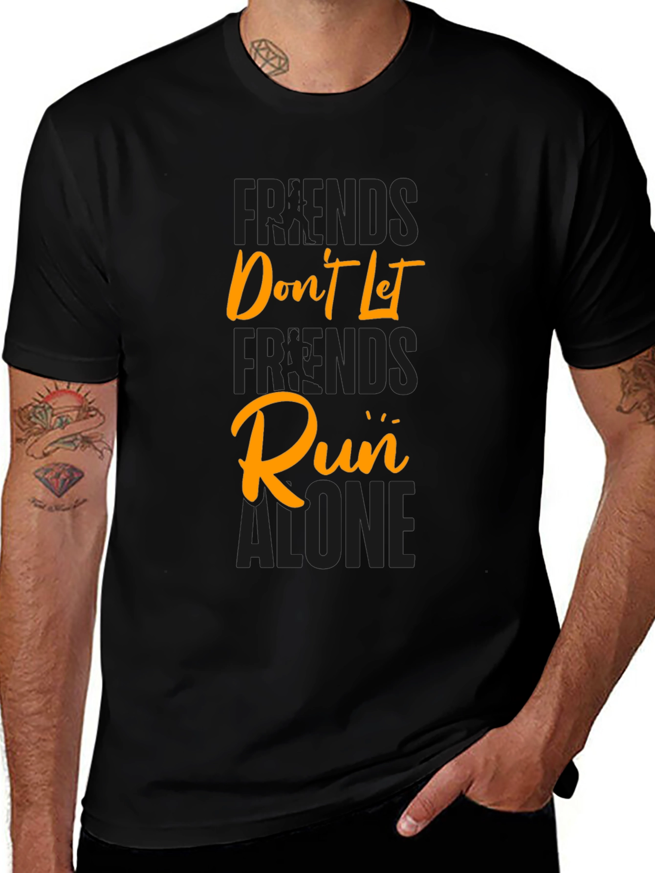 Friends Dont Let Friends Run Alone Graphic Tee