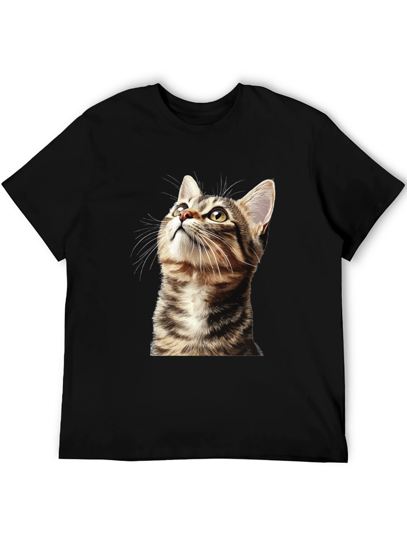 Cat Graphic T-Shirt - Unisex Black Tee