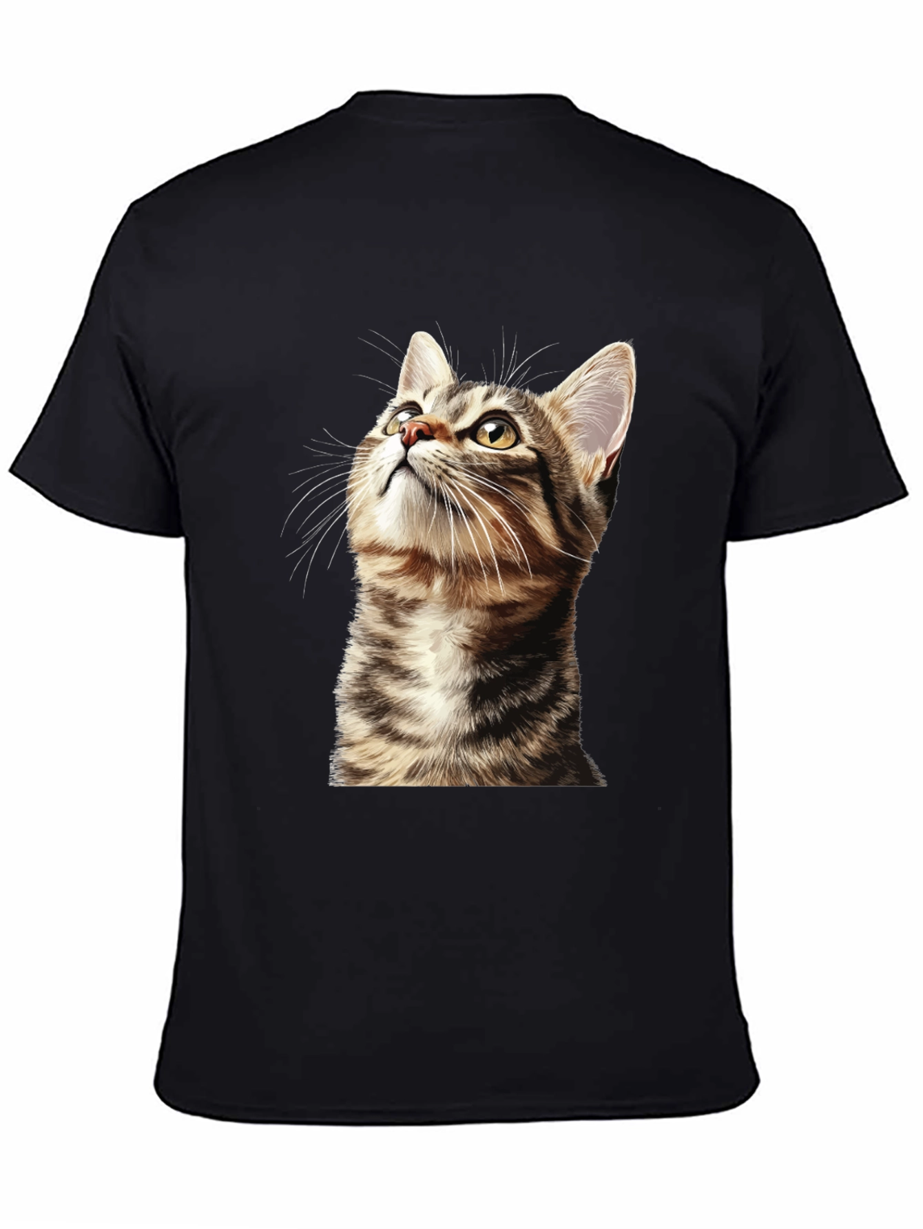 Cat Graphic T-Shirt - Unisex Black Tee