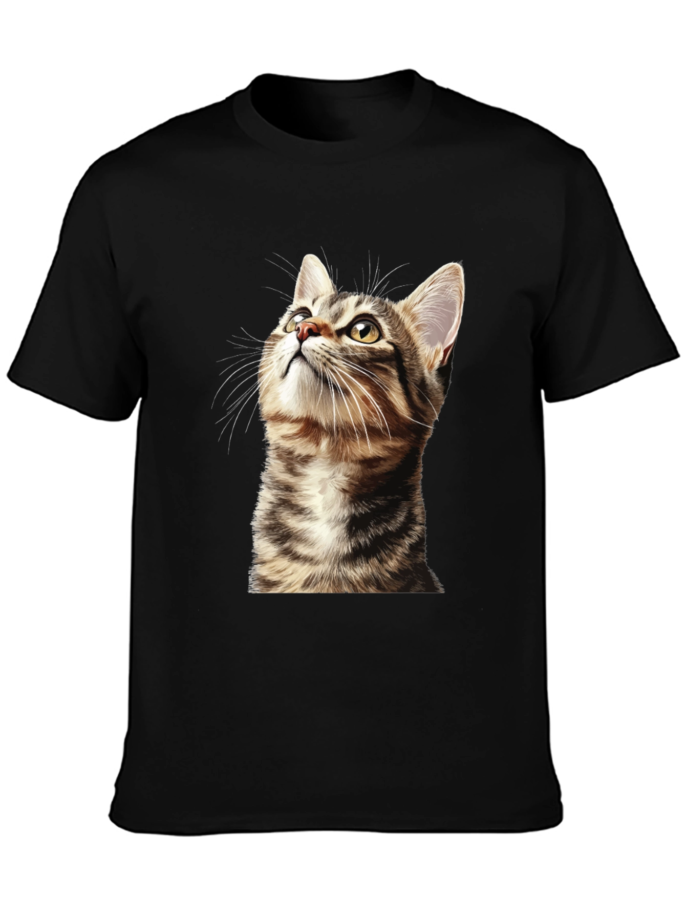 Cat Graphic T-Shirt - Unisex Black Tee