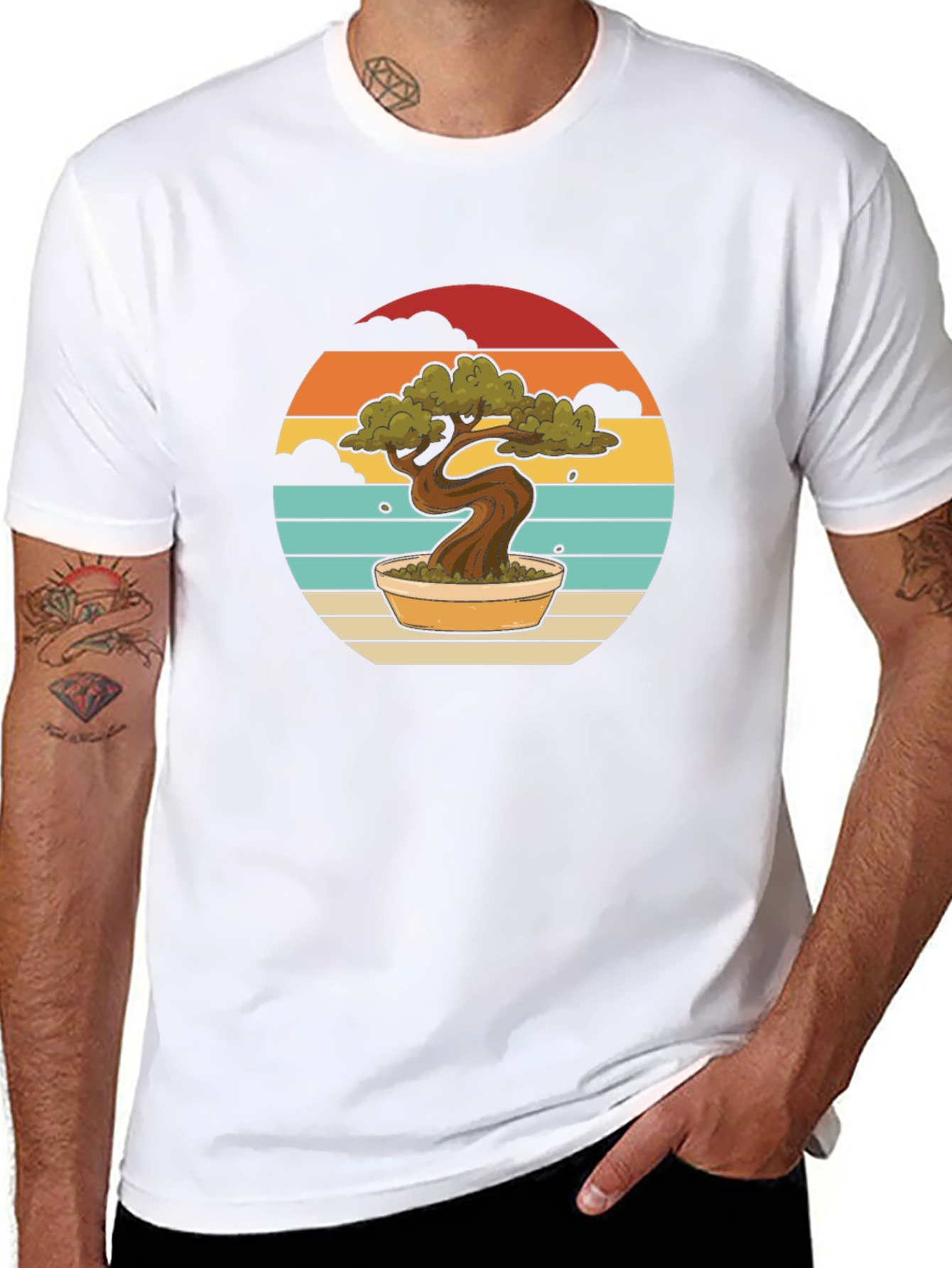 Bonsai Sunset T-Shirt - Unique Graphic Tee