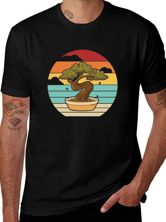 Bonsai Sunset T-Shirt - Unique Graphic Tee