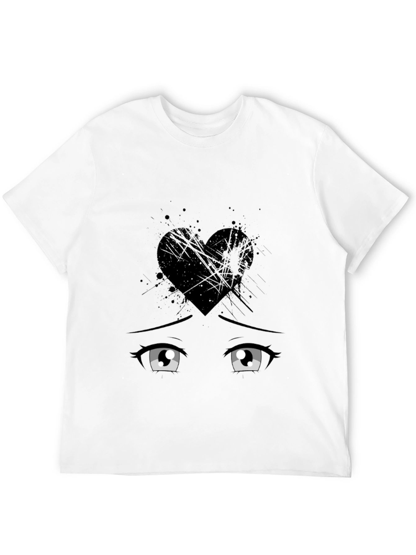 Anime Heartbreak T-Shirt - Mens Black Graphic Tee