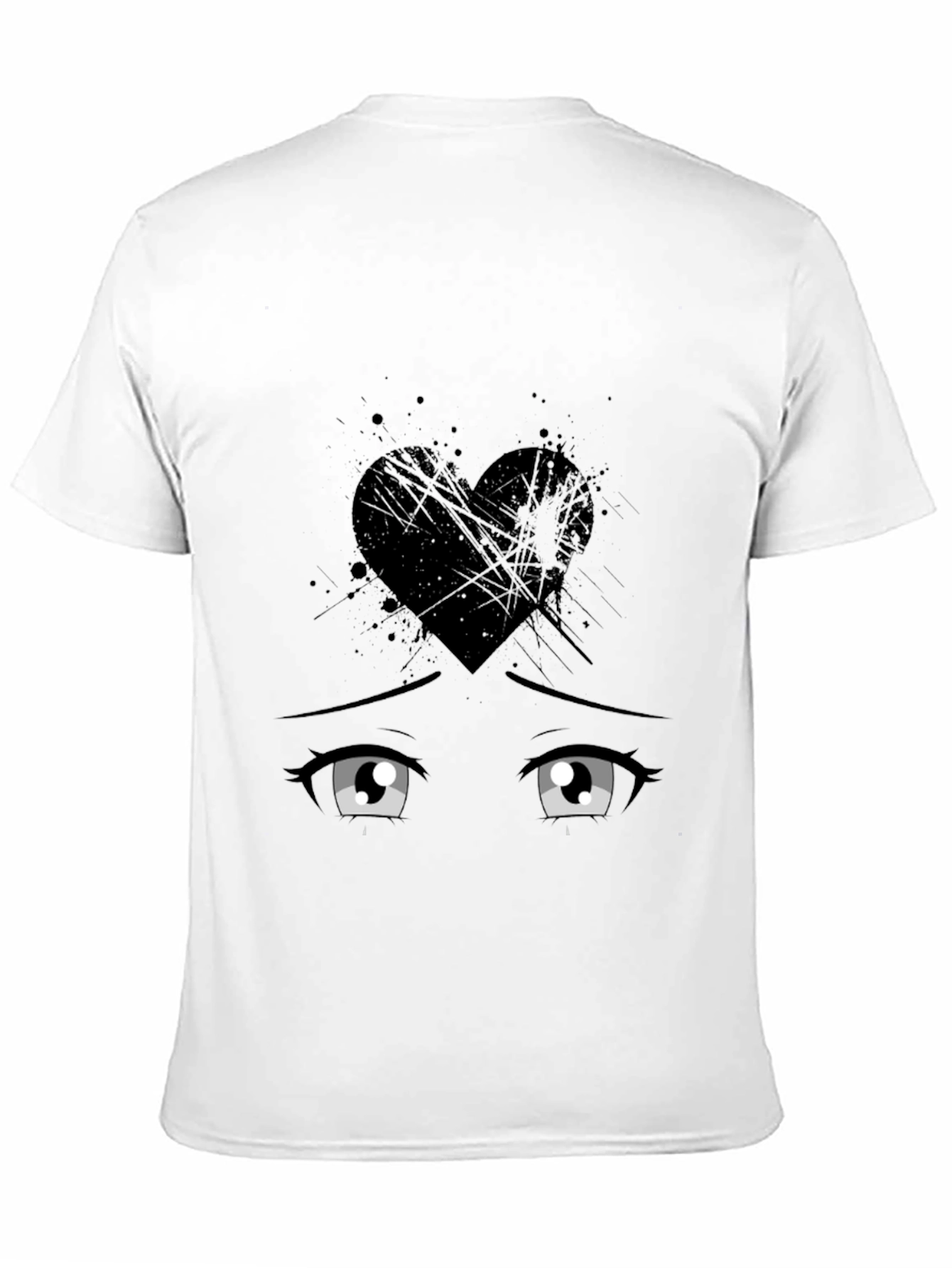 Anime Heartbreak T-Shirt - Mens Black Graphic Tee