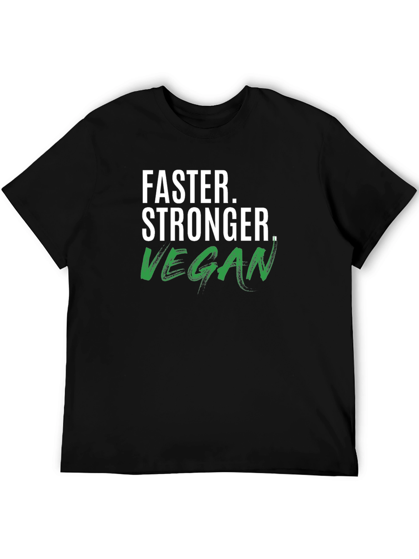 Vegan Stronger Faster T-Shirt - Black