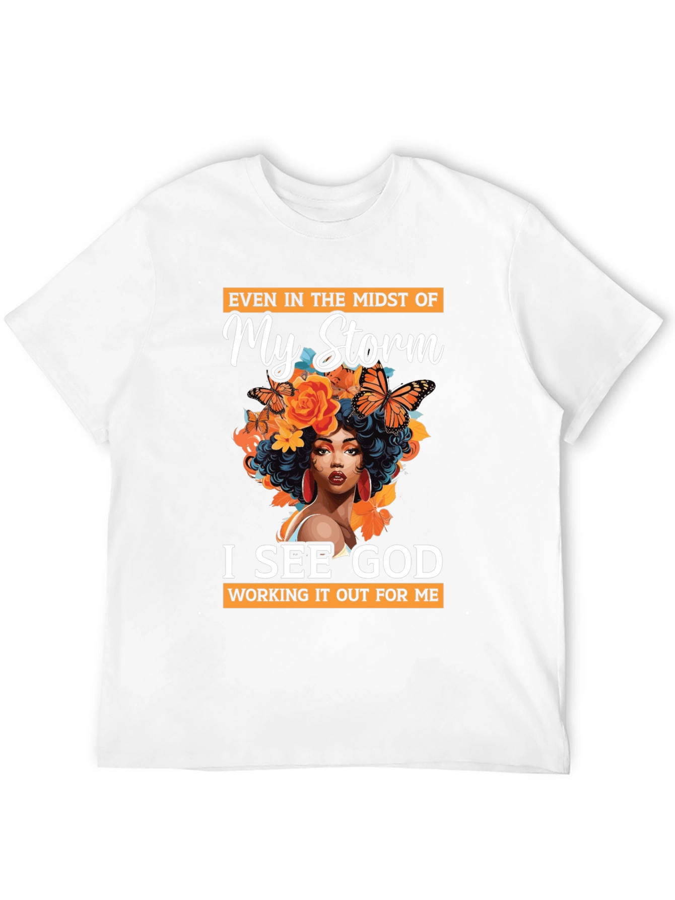 In My Storm I See God Black T-Shirt